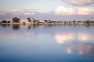 The sand dune at Kasaba Bay in Nsumbu National Park, Lake Tanganyika